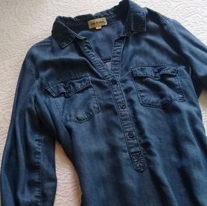 Anthropologie Chambray Blouse